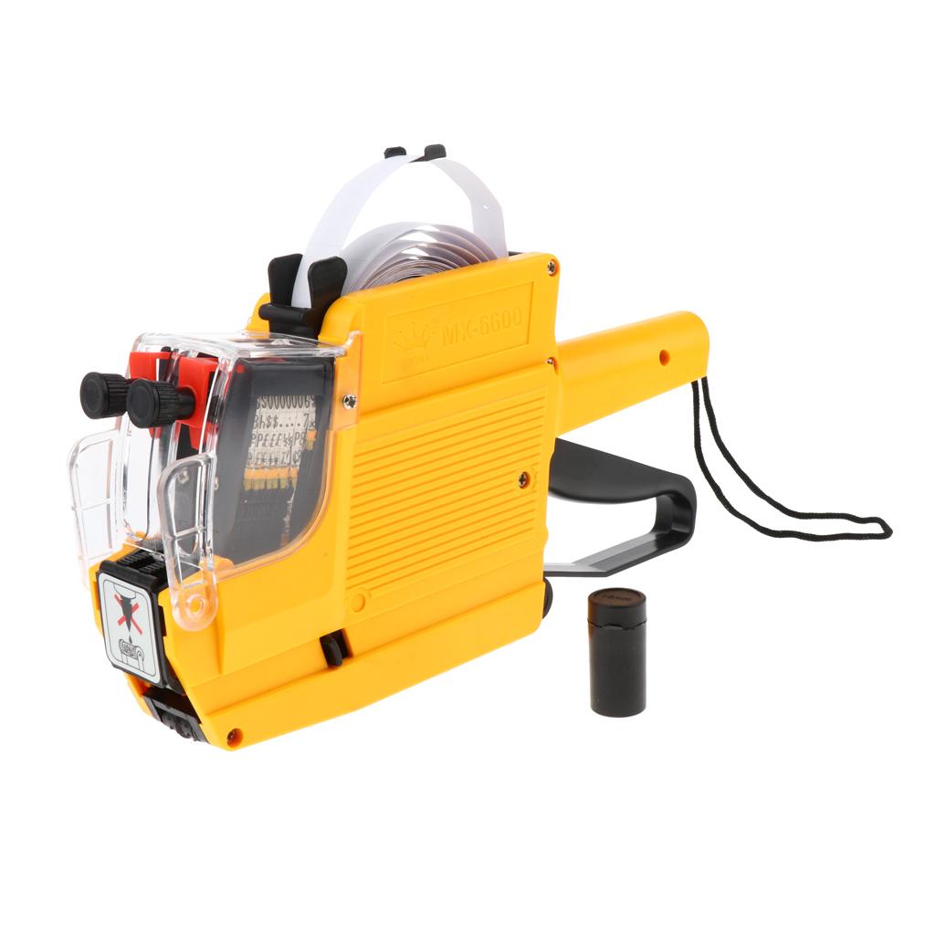 MX-6600 10 Digits 2 Lines Price Tag Price Labeller Multi-Currency Yellow