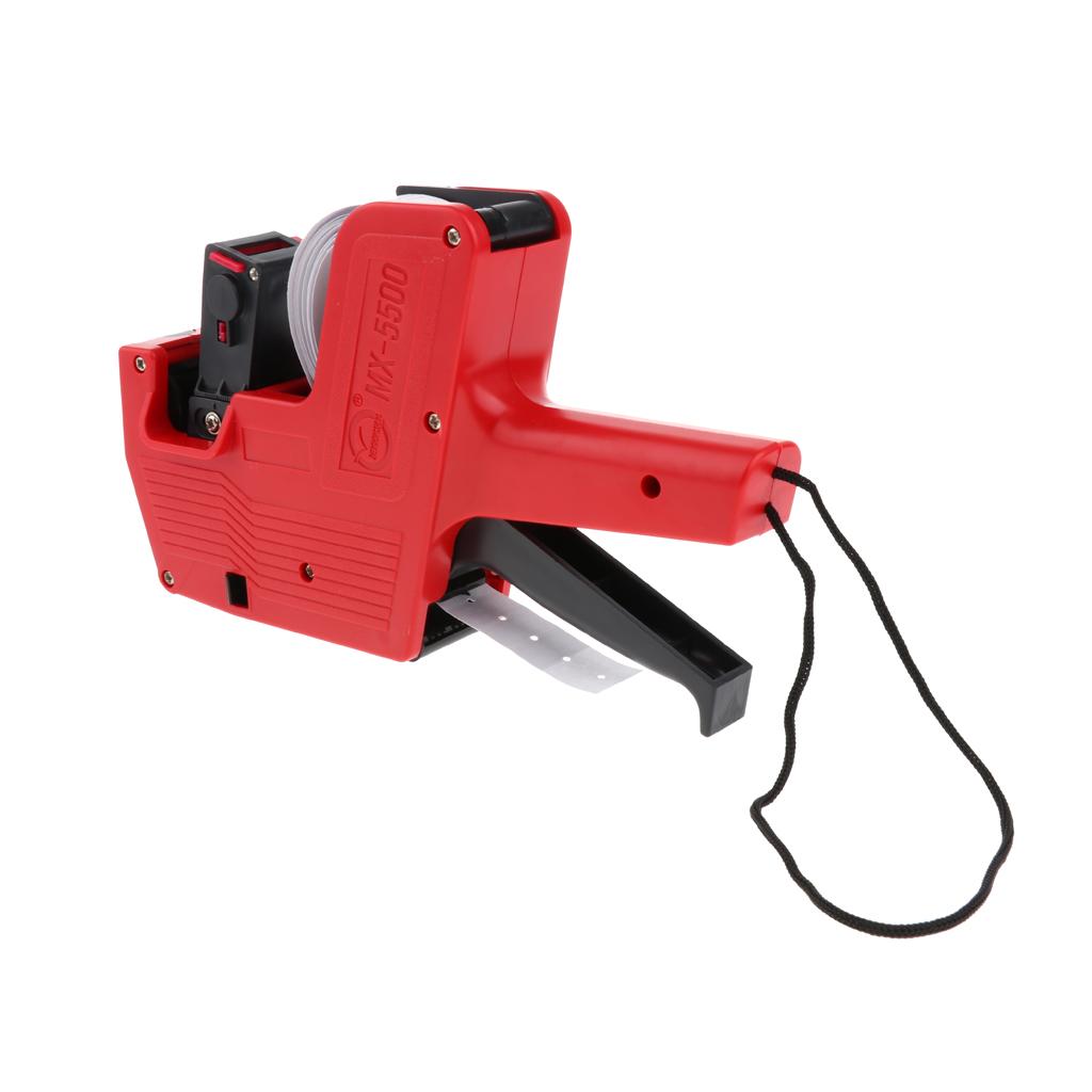 MX-5500 8 Digits Price Tag Gun Price Labeller for Multi-Currency 21*12mm Red