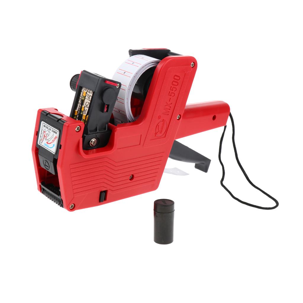 MX-5500 8 Digits Price Tag Gun Price Labeller for Multi-Currency 21*12mm Red