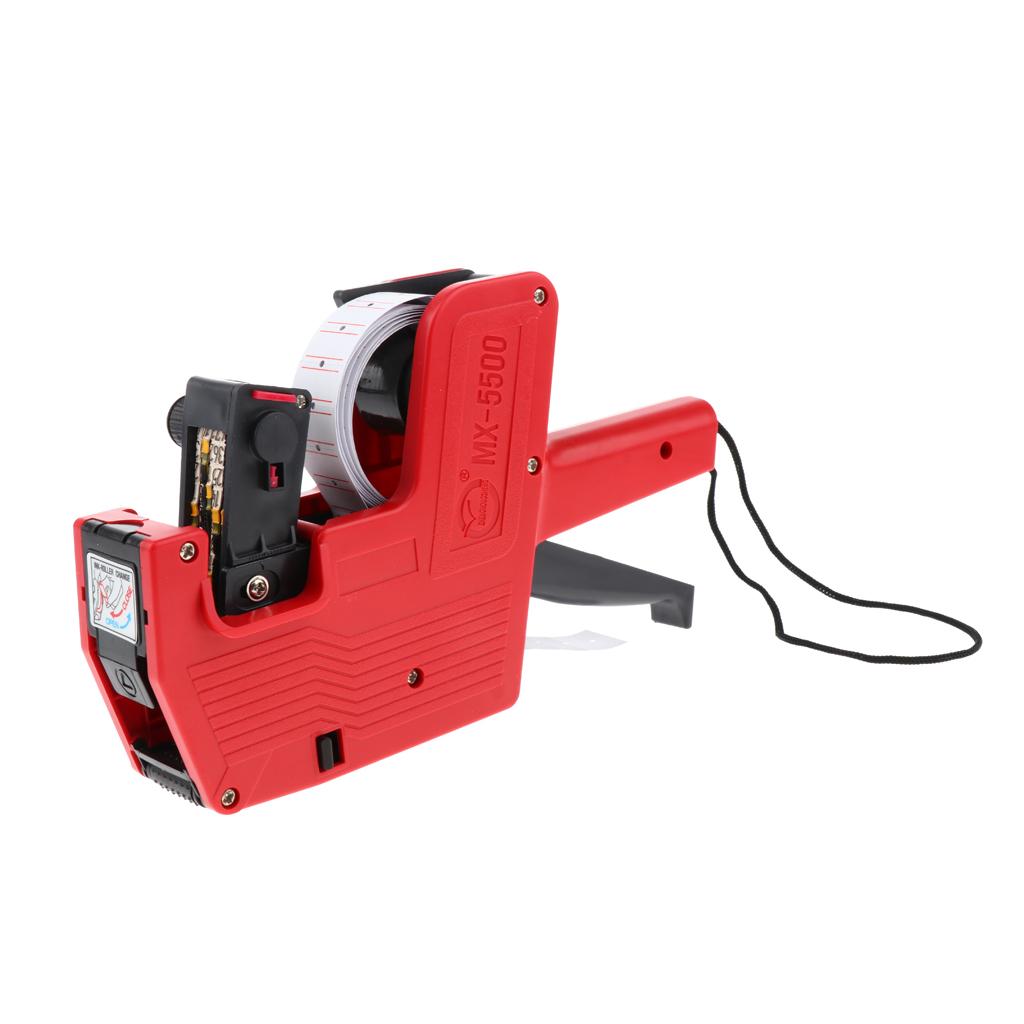 MX-5500 8 Digits Price Tag Gun Price Labeller for Multi-Currency 21*12mm Red