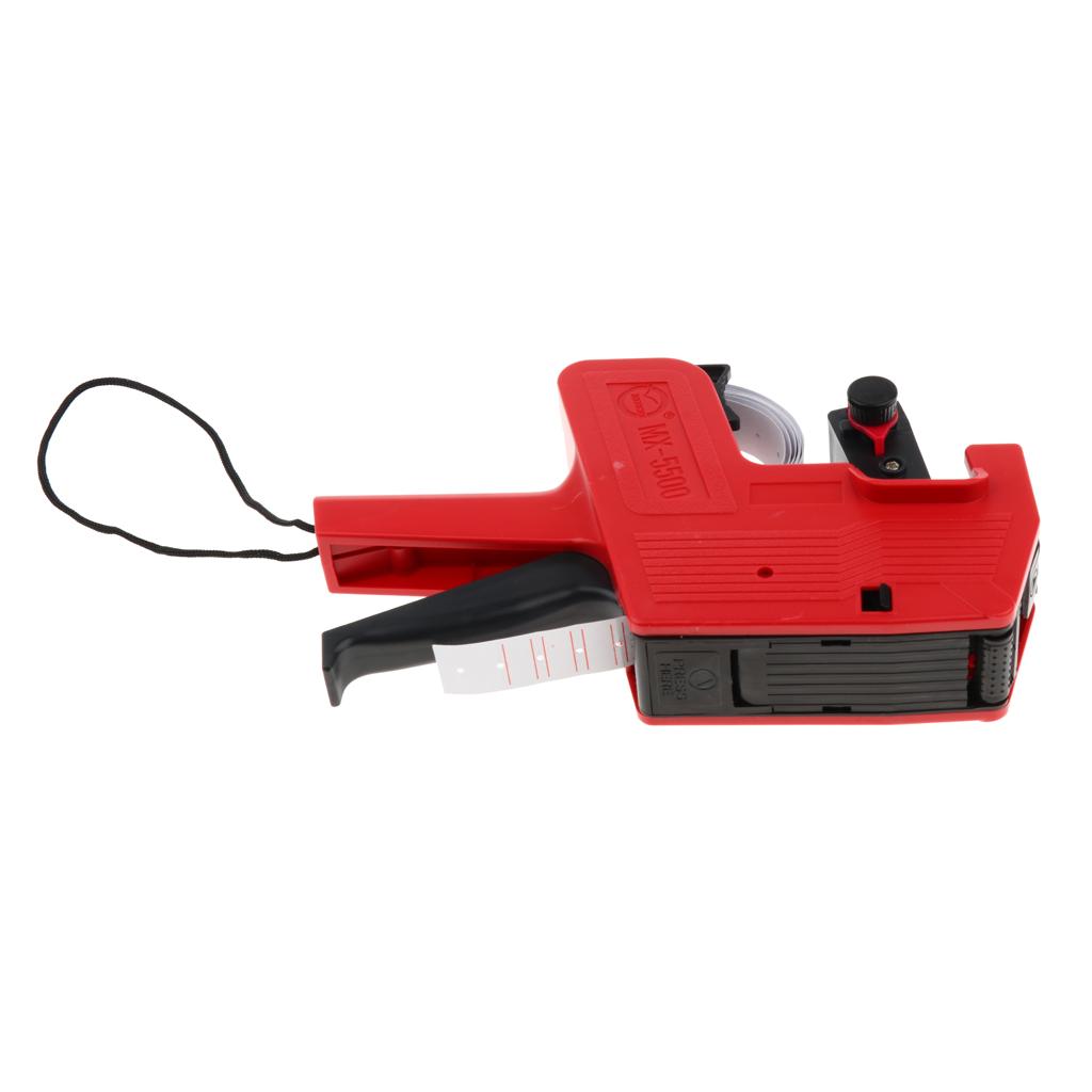 MX-5500 8 Digits Price Tag Gun Price Labeller for Multi-Currency 21*12mm Red