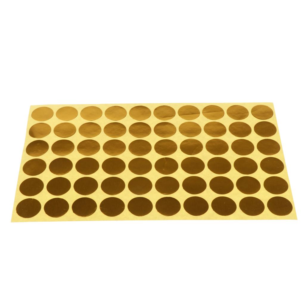 4200 Coloured Dot Stickers Round Spot Circles Dots Paper Labels Gold