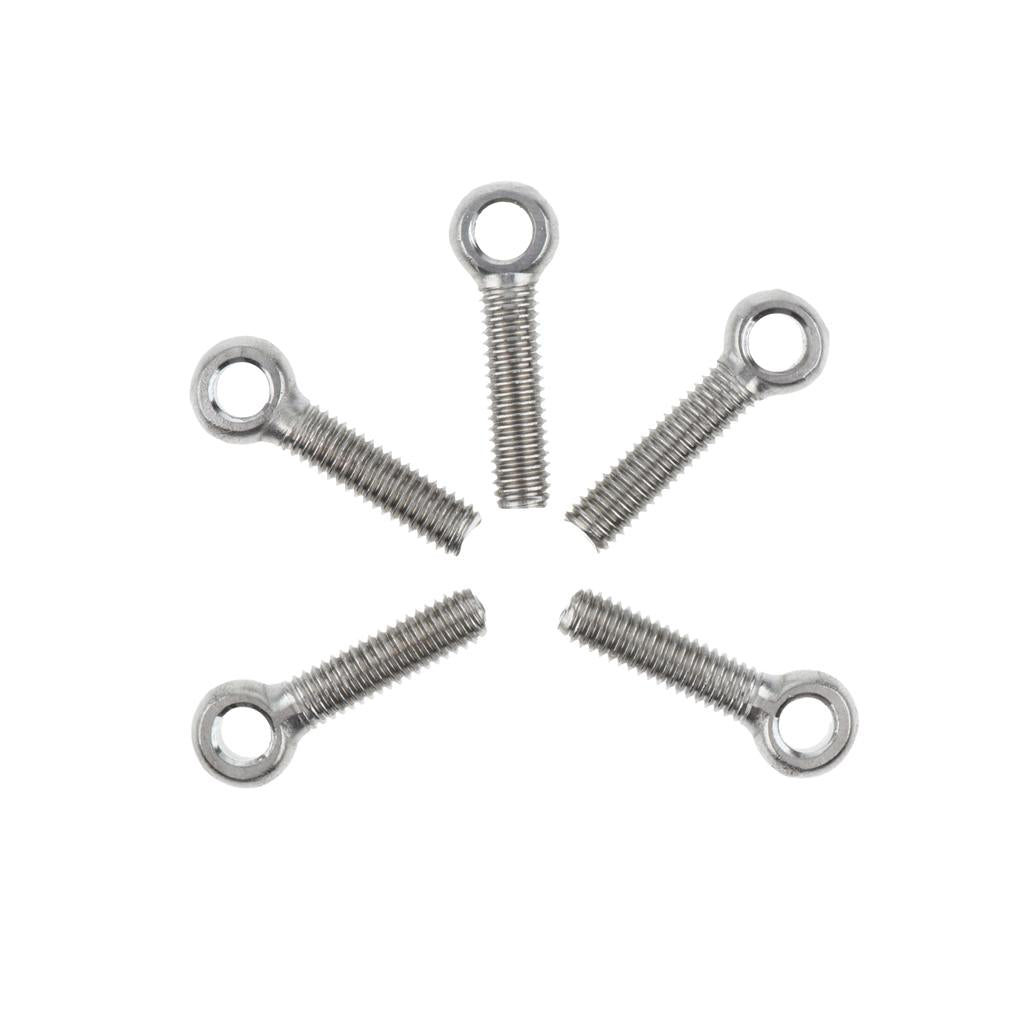 5 Pieces 304 Stainless Steel Forged Machinery Eye Bolt M6 x 25mm