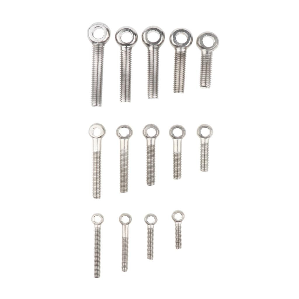 5 Pieces 304 Stainless Steel Forged Machinery Eye Bolt M6 x 25mm