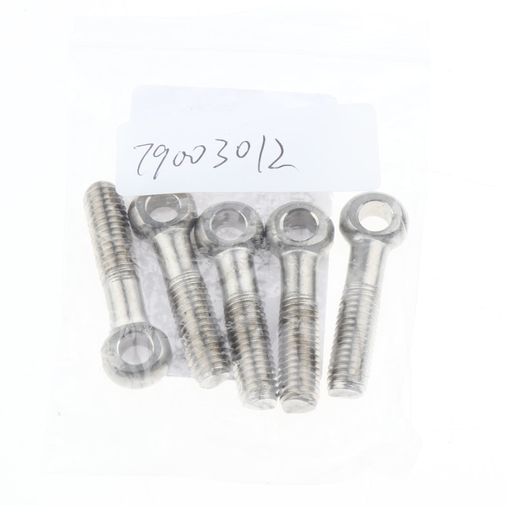 5 Pieces 304 Stainless Steel Forged Machinery Eye Bolt M8 x 35mm