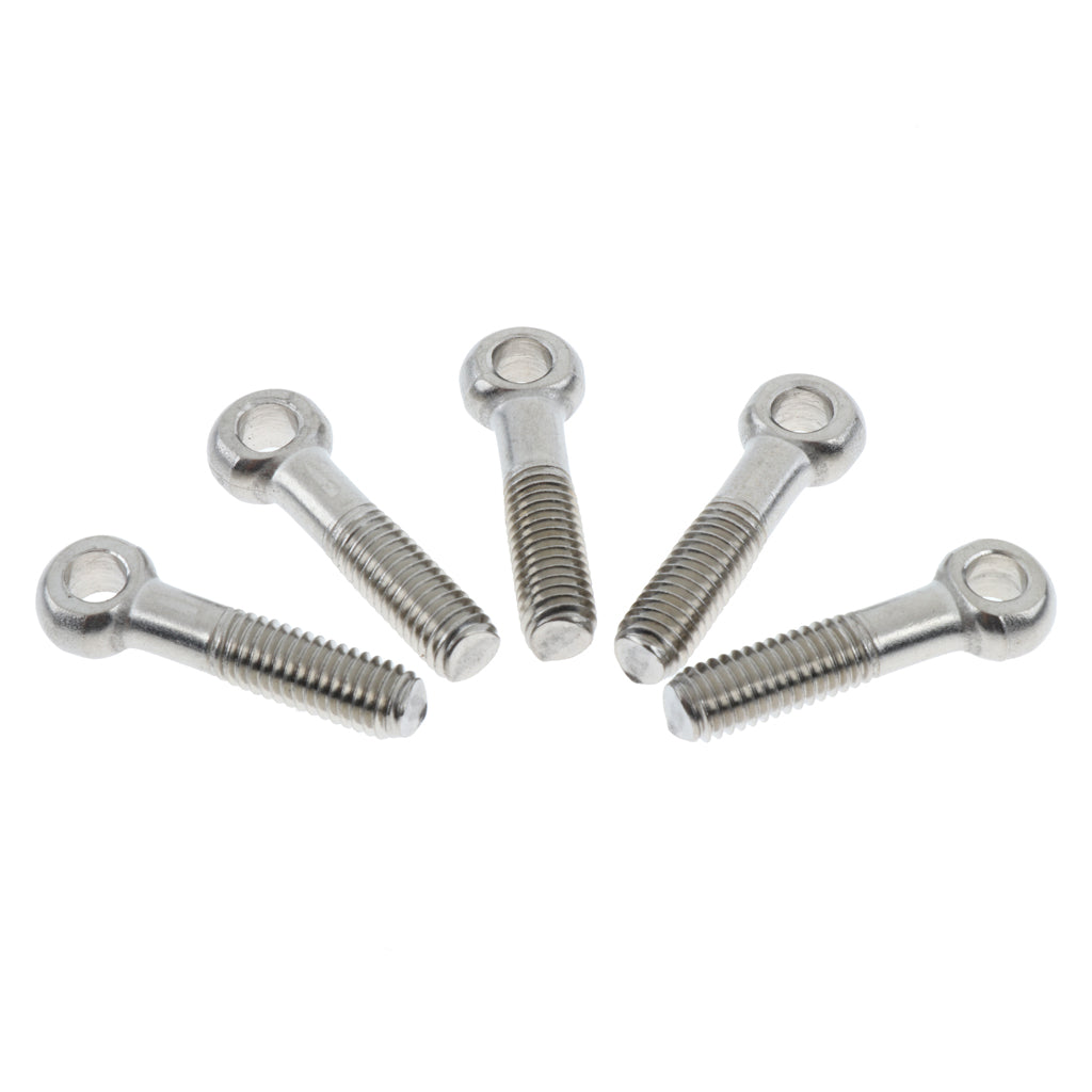 5 Pieces 304 Stainless Steel Forged Machinery Eye Bolt M8 x 35mm