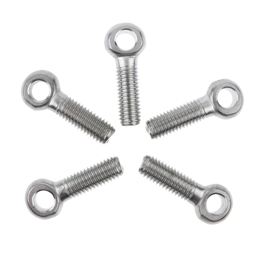 5 Pieces 304 Stainless Steel Forged Machinery Eye Bolt M10 x 35mm