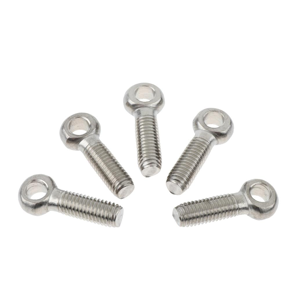 5 Pieces 304 Stainless Steel Forged Machinery Eye Bolt M10 x 35mm