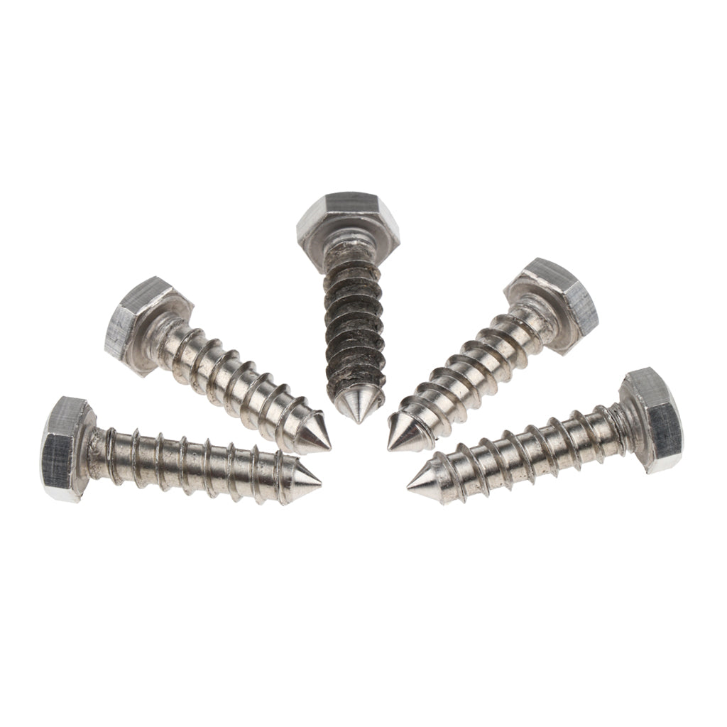 5 Pieces M6 Stainless Hexagon Hex Head Self Tapping Screws Hardware M6 x 20