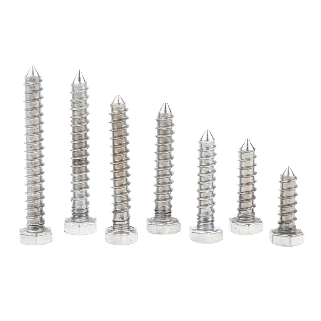 5 Pieces M6 Stainless Hexagon Hex Head Self Tapping Screws Hardware M6 x 20