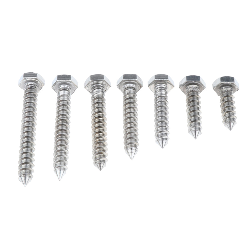 5 Pieces M6 Stainless Hexagon Hex Head Self Tapping Screws Hardware M6 x 20