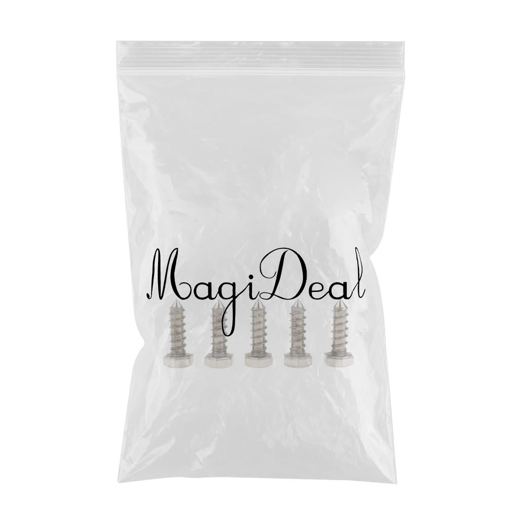 5 Pieces M6 Stainless Hexagon Hex Head Self Tapping Screws Hardware M6 x 25