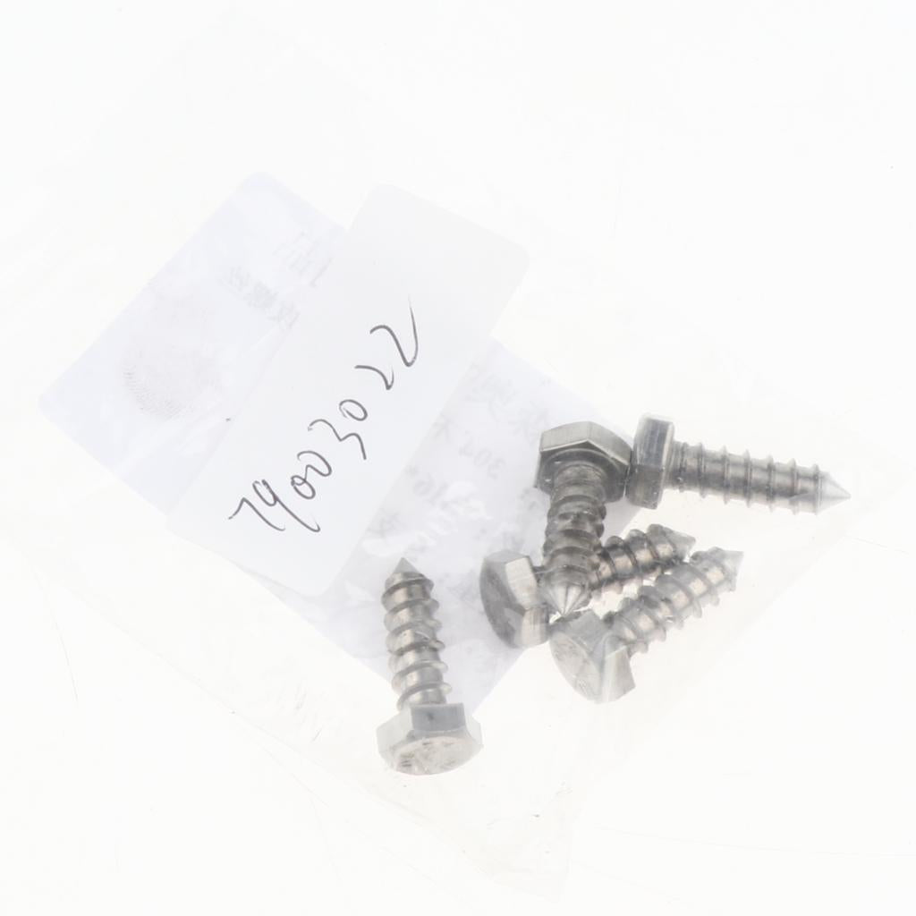 5 Pieces M6 Stainless Hexagon Hex Head Self Tapping Screws Hardware M6 x 25