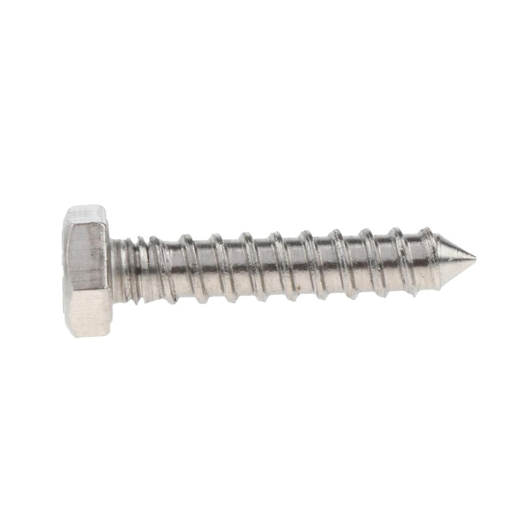 5 Pieces M6 Stainless Hexagon Hex Head Self Tapping Screws Hardware M6 x 30