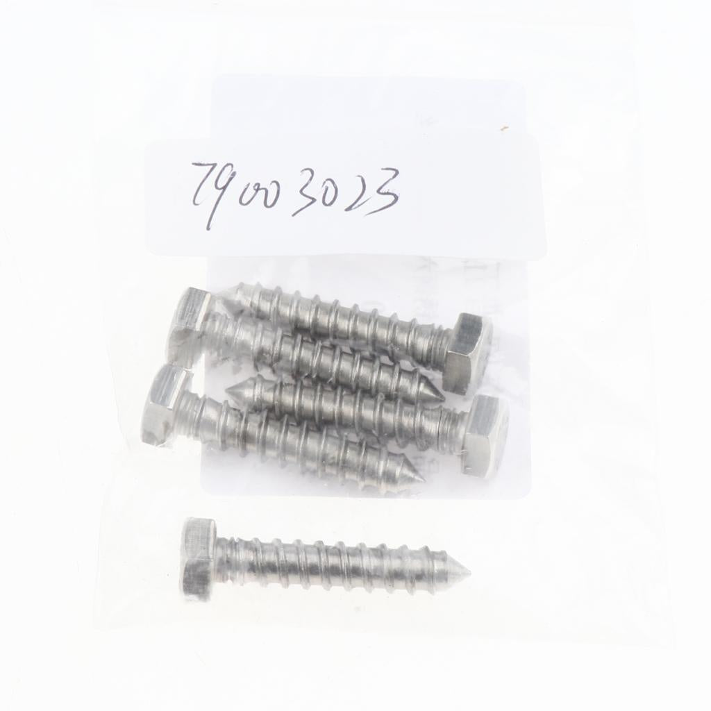 5 Pieces M6 Stainless Hexagon Hex Head Self Tapping Screws Hardware M6 x 30