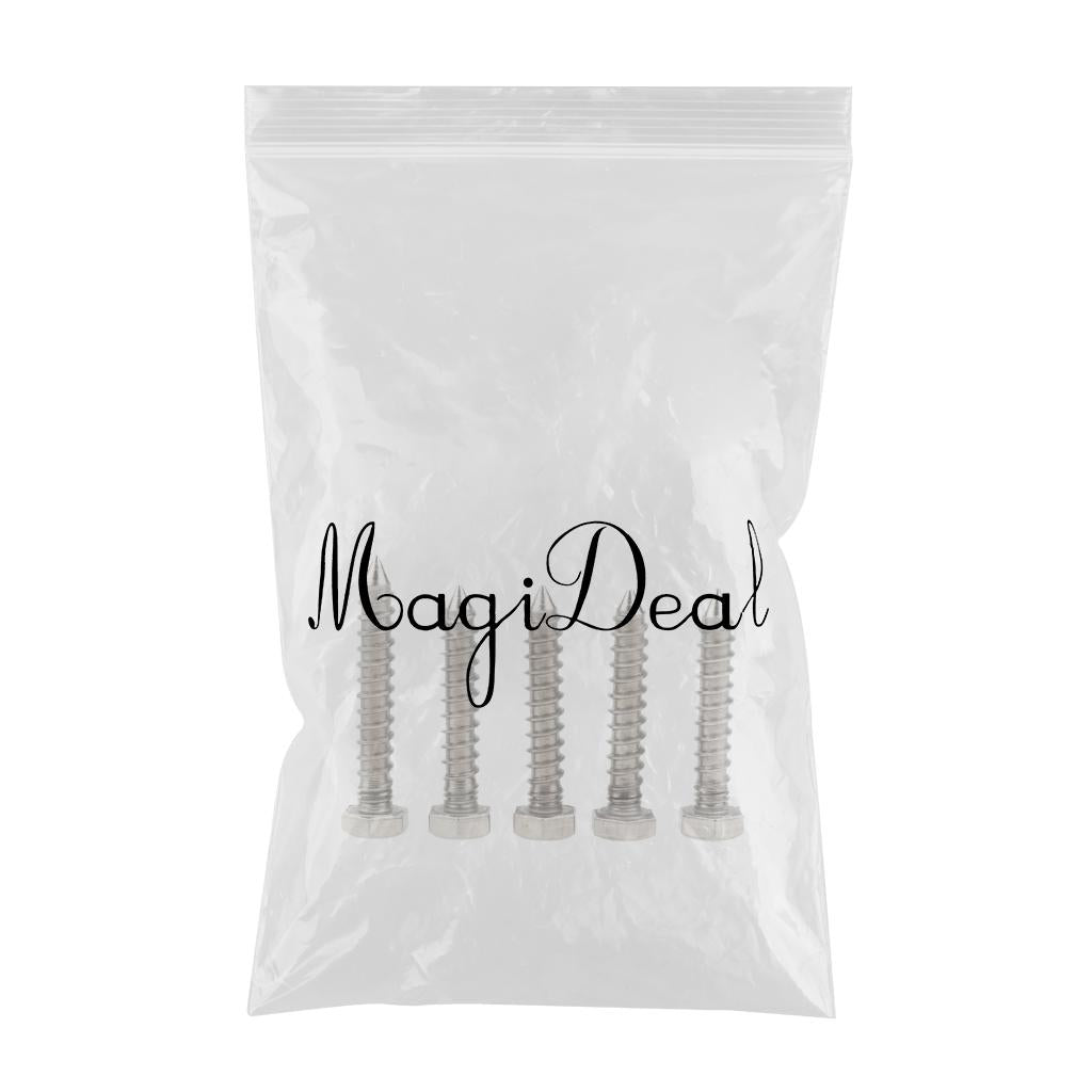 5 Pieces M6 Stainless Hexagon Hex Head Self Tapping Screws Hardware M6 x 35