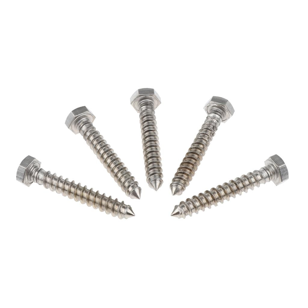 5 Pieces M6 Stainless Hexagon Hex Head Self Tapping Screws Hardware M6 x 40