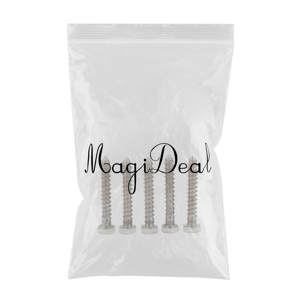 5 Pieces M6 Stainless Hexagon Hex Head Self Tapping Screws Hardware M6 x 40