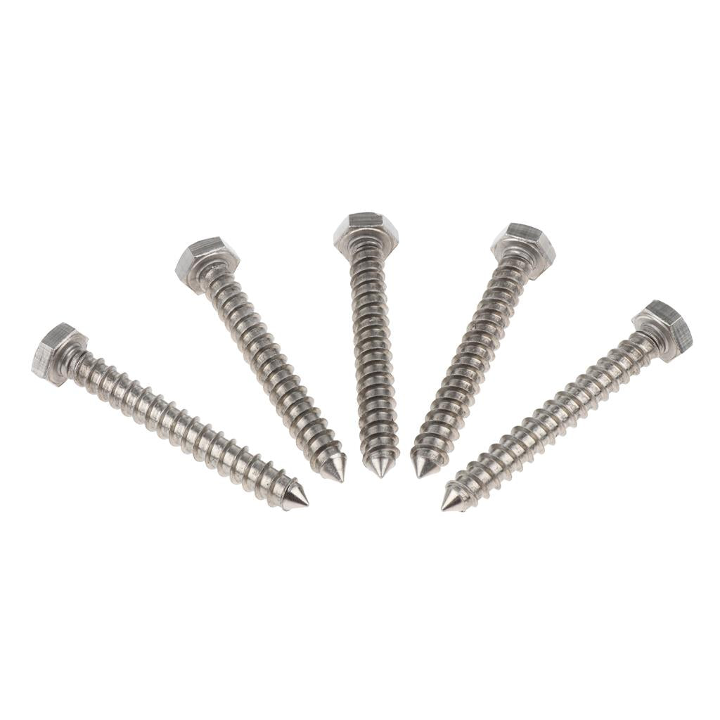 5 Pieces M6 Stainless Hexagon Hex Head Self Tapping Screws Hardware M6 x 50