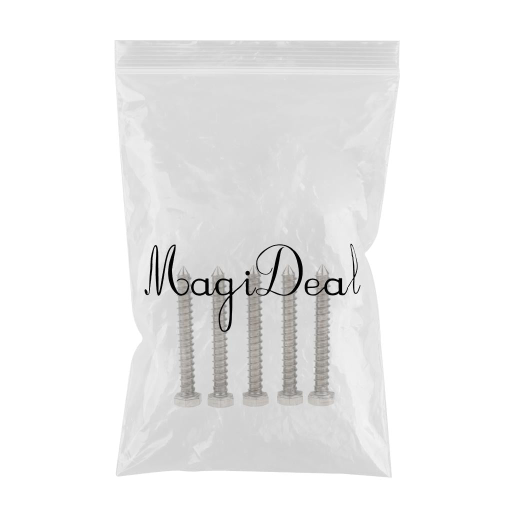 5 Pieces M6 Stainless Hexagon Hex Head Self Tapping Screws Hardware M6 x 50