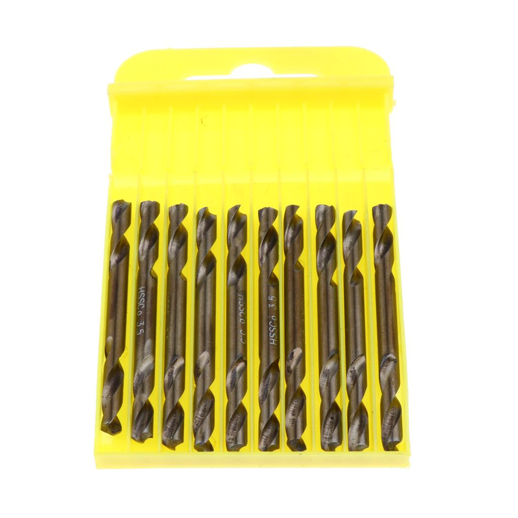 10pcs High Speed Steel HSS Drill  Twist Metal Drill Bit Double Ended 3.5mm