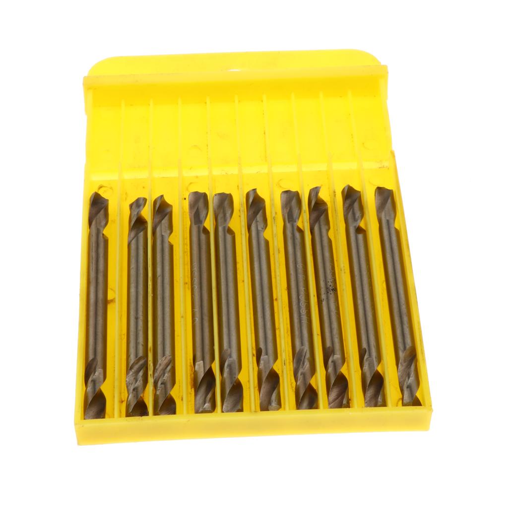 10pcs High Speed Steel HSS Drill  Twist Metal Drill Bit Double Ended 4mm