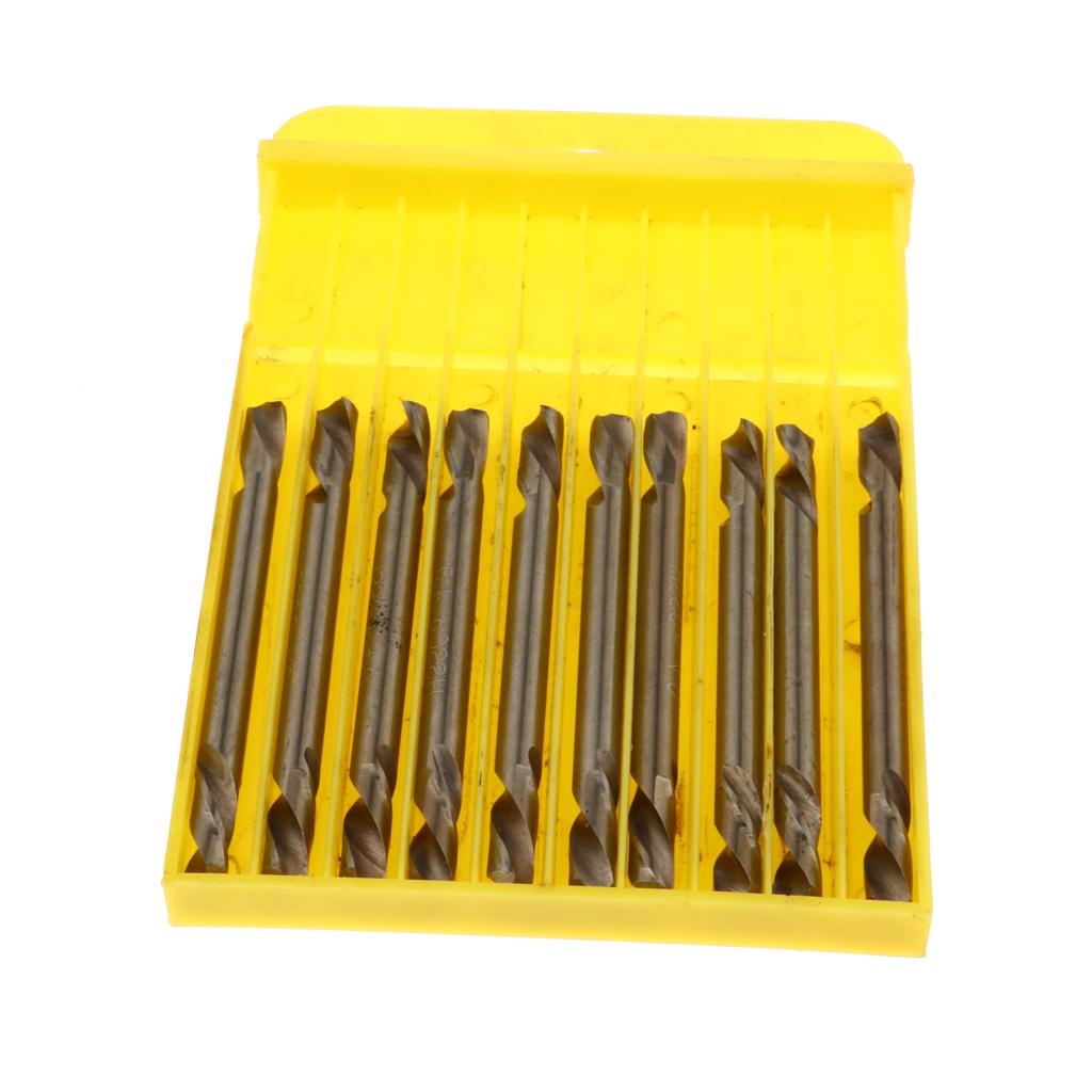 10pcs High Speed Steel HSS Drill  Twist Metal Drill Bit Double Ended 4mm