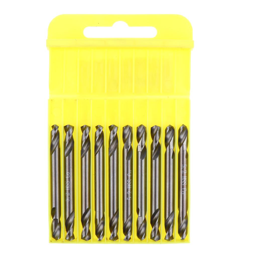 10 Pieces 5.2mm High Speed Steel Colbalt M35 Double End Twist Drill Bits