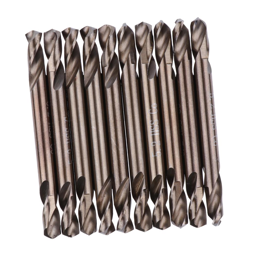 10 Pieces 5.2mm High Speed Steel Colbalt M35 Double End Twist Drill Bits