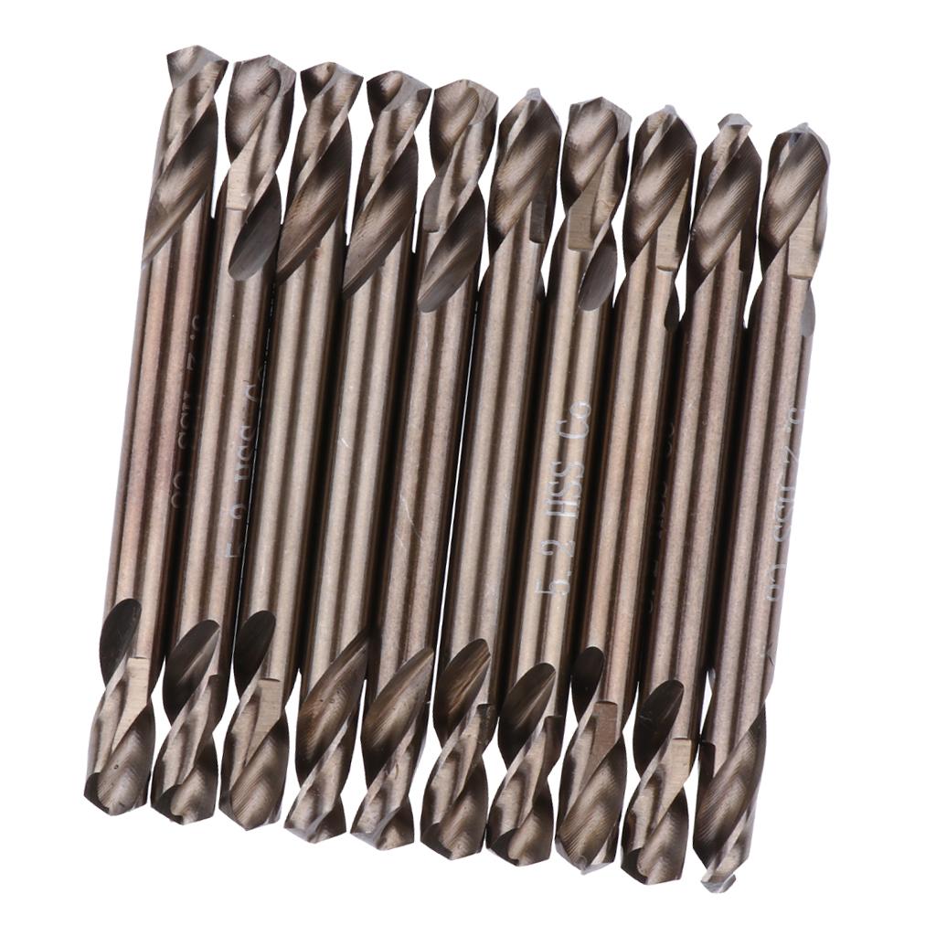 10 Pieces 5.2mm High Speed Steel Colbalt M35 Double End Twist Drill Bits