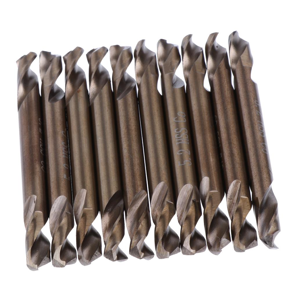 10 Pieces 5.2mm High Speed Steel Colbalt M35 Double End Twist Drill Bits