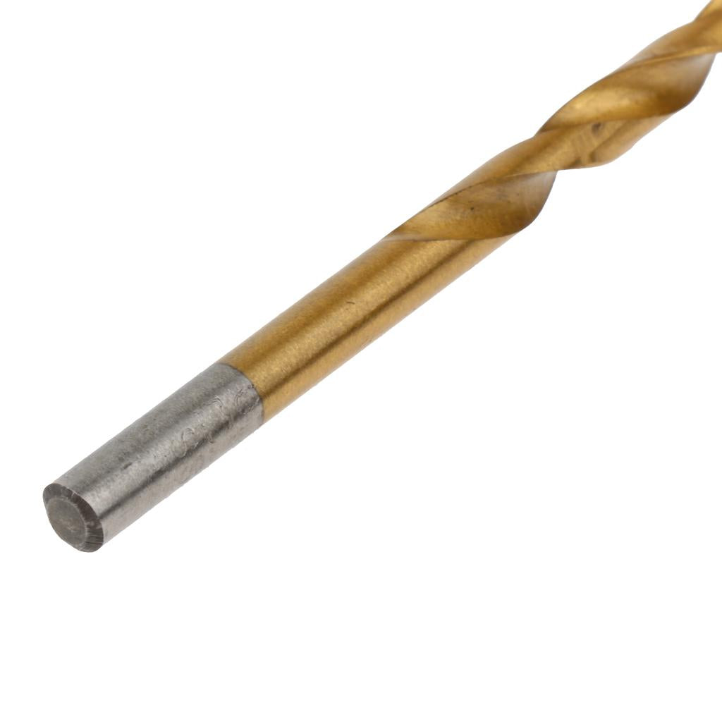 1.5mm - 6.5mm HSS Titanium Coated Straight Shank Twist Drill Bit Set  Gold