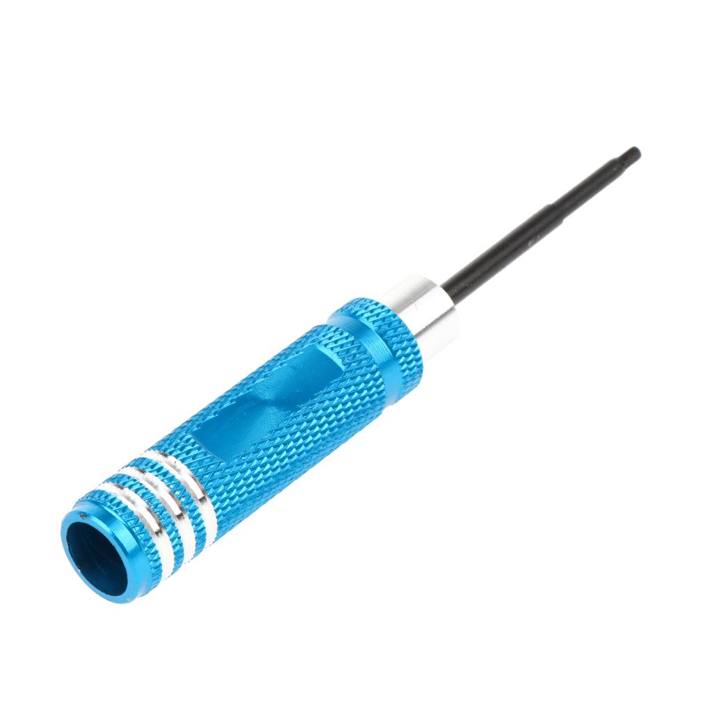7 Pieces Steel Screwdriver Set RC Tool Kit for RC Model Car Helicopter Blue (1.5mm, 2mm, 2.5mm, 3mm, 4mm, 5.5mm)