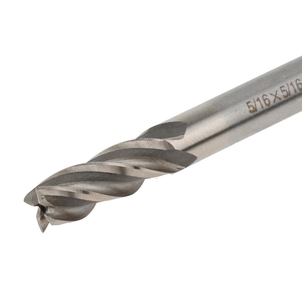 Tungsten Steel Straight Shank 4-Flute End Mill Cutter Drill Bit #5