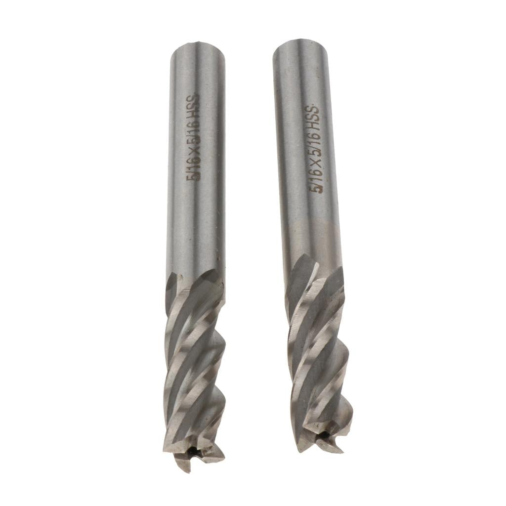 Tungsten Steel Straight Shank 4-Flute End Mill Cutter Drill Bit #5