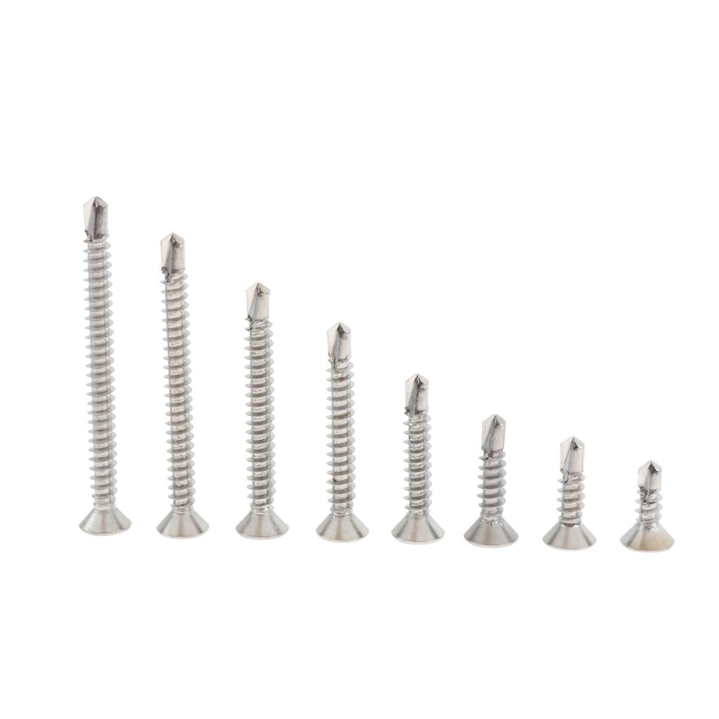 100x M4.2 Countersunk Self Tapping Drilling Philips Drive Fixing Screws 13mm