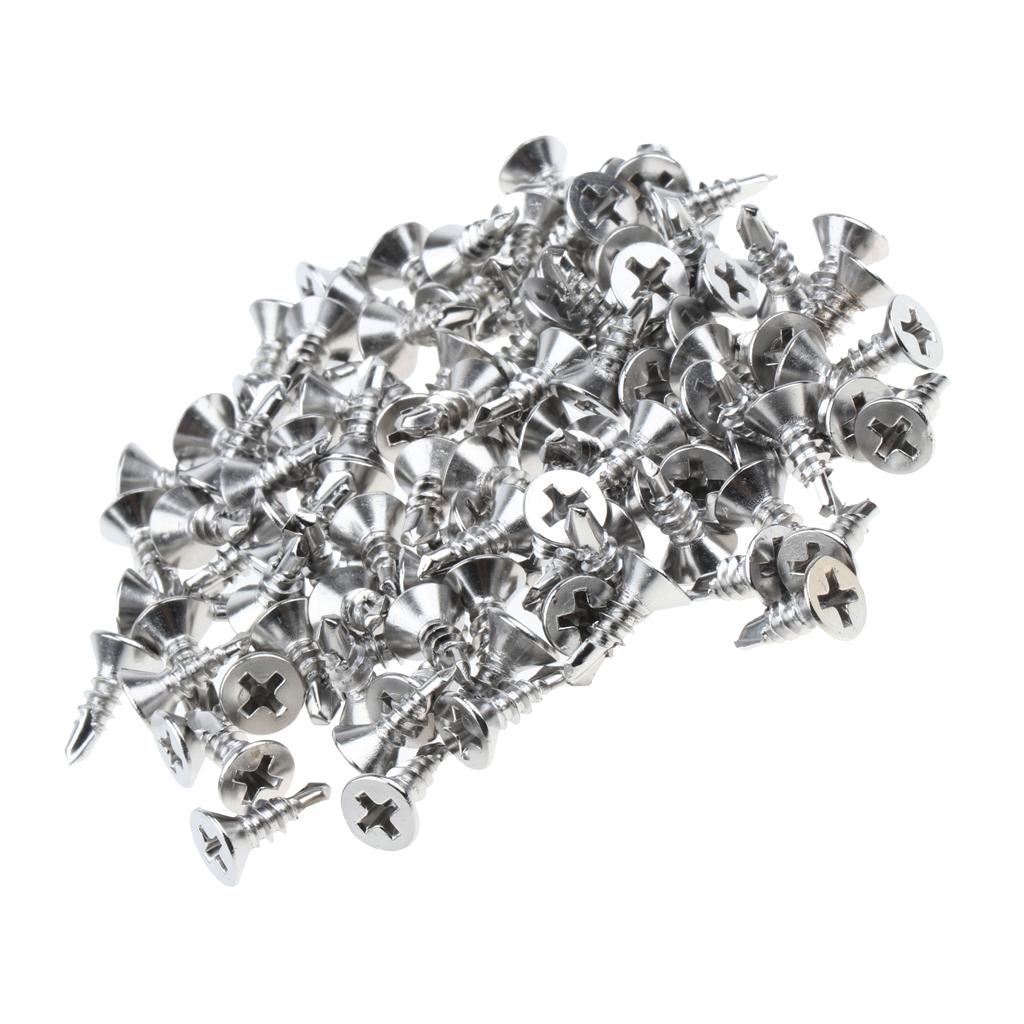 100x M4.2 Countersunk Self Tapping Drilling Philips Drive Fixing Screws 13mm