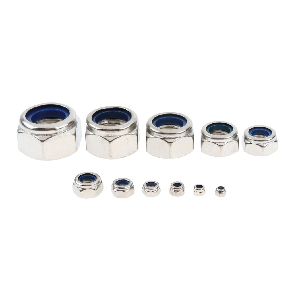 50Pieces Stainless Steel Lock Nut Assortment Kits  M2.5