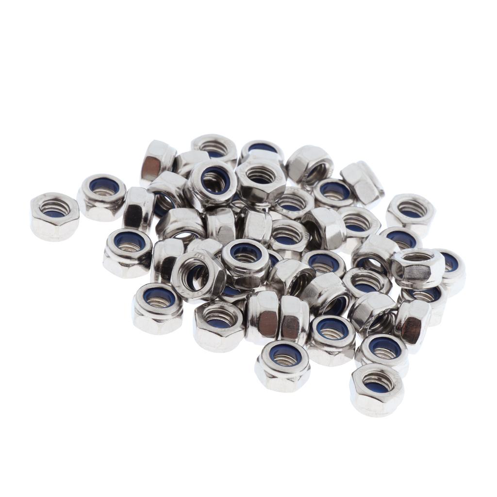 50Pieces Stainless Steel Lock Nut Assortment Kits  M5