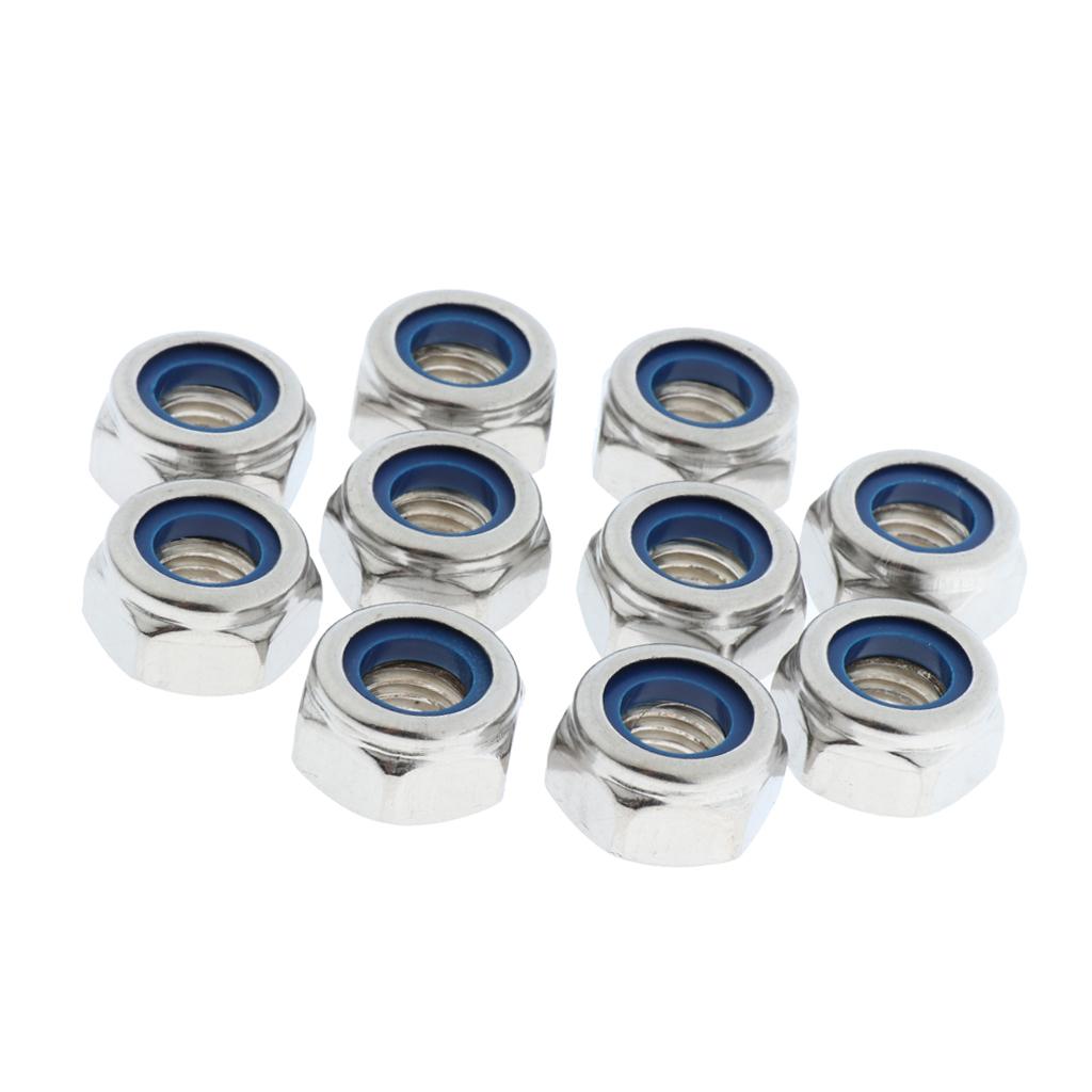 50Pieces Stainless Steel Lock Nut Assortment Kits  M10