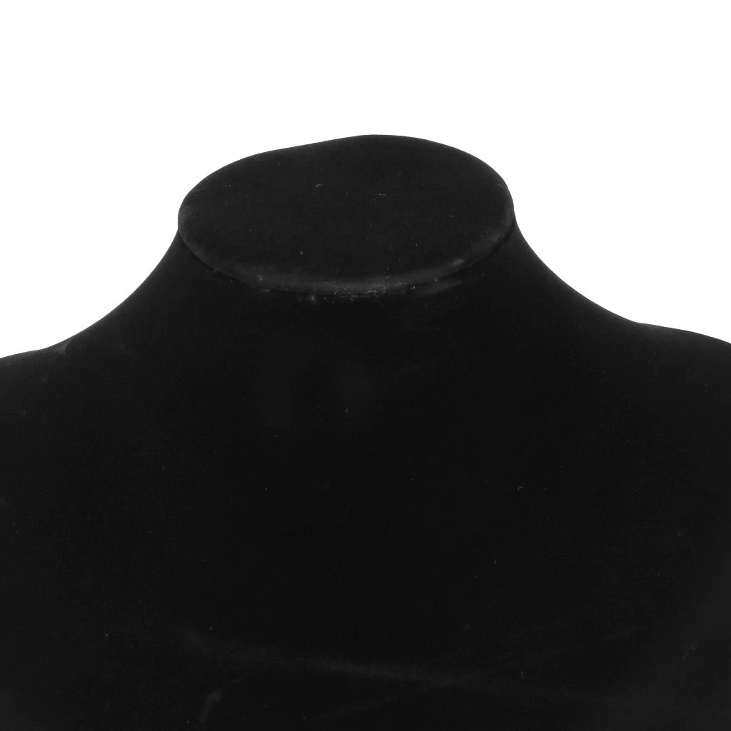 Black Velvet Necklace Display Busts / Mannequin Jewelry Display Stand, Holder - 36×26cm