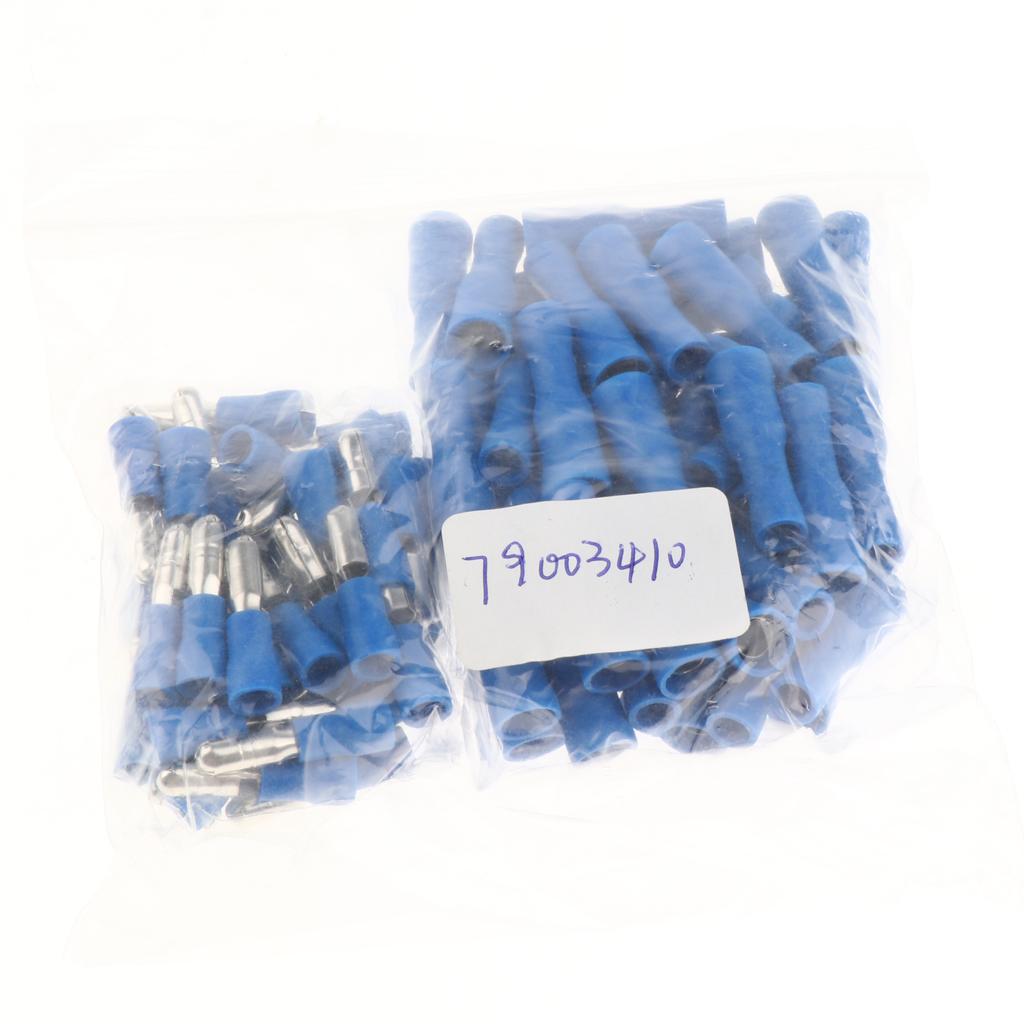 100 Pieces Insulated Wire Terminals Wire Crimp Connector Blue