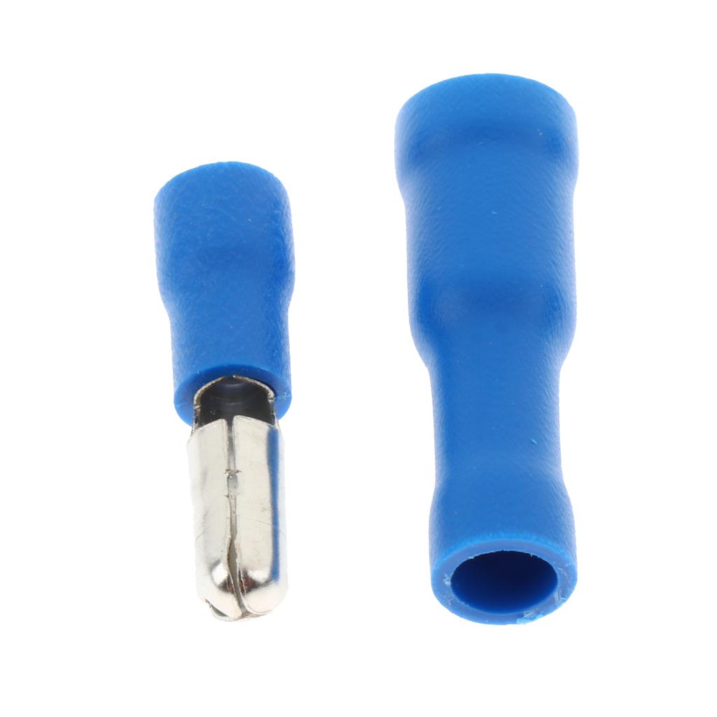 100 Pieces Insulated Wire Terminals Wire Crimp Connector Blue