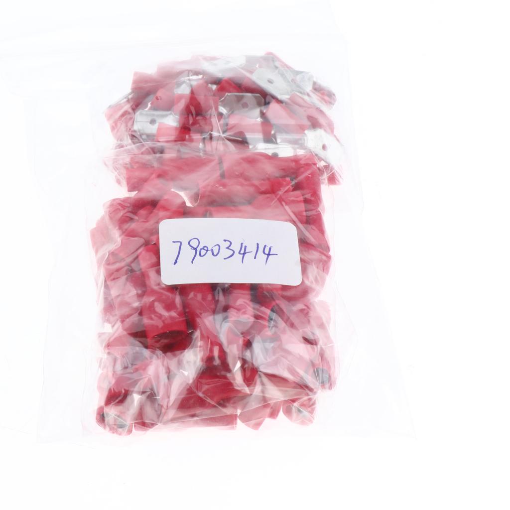 100 Pieces Insulated Wire Terminals Wire Crimp Connector Red