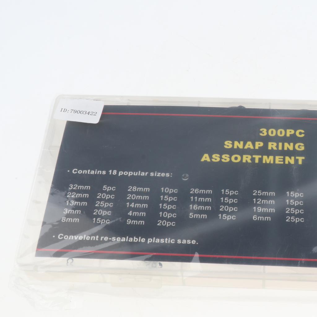 300PC EXTERNAL SNAP RING RETAINING HOOK CLIP FASTENER