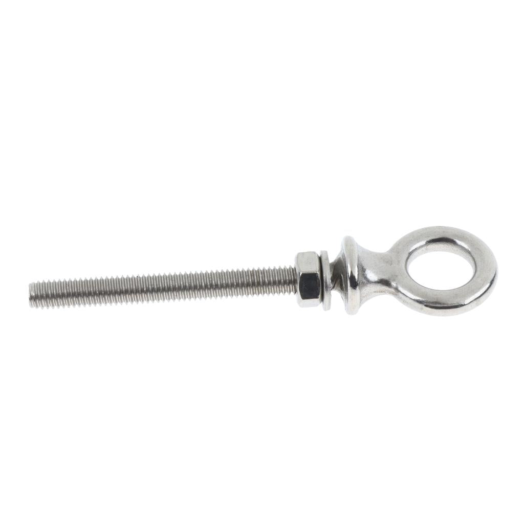 Stainless Steel Long Lifting Eye Bolt with Nut and Washer M6 60mm