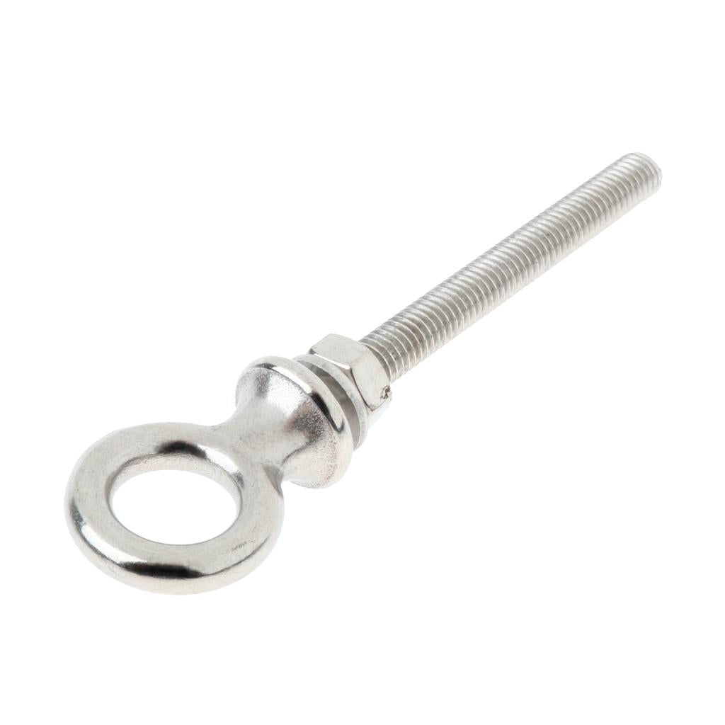 Stainless Steel Long Lifting Eye Bolt with Nut and Washer M6 60mm