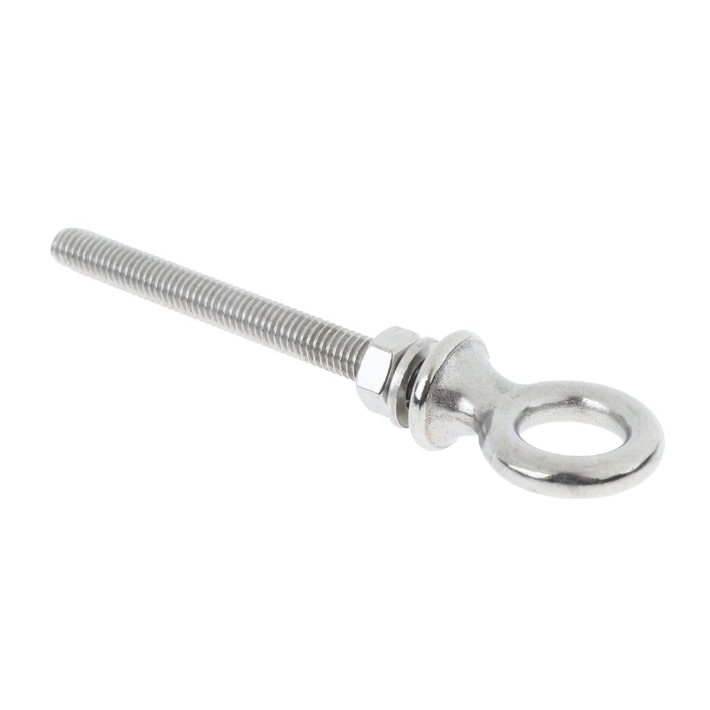 Stainless Steel Long Lifting Eye Bolt with Nut and Washer M6 60mm