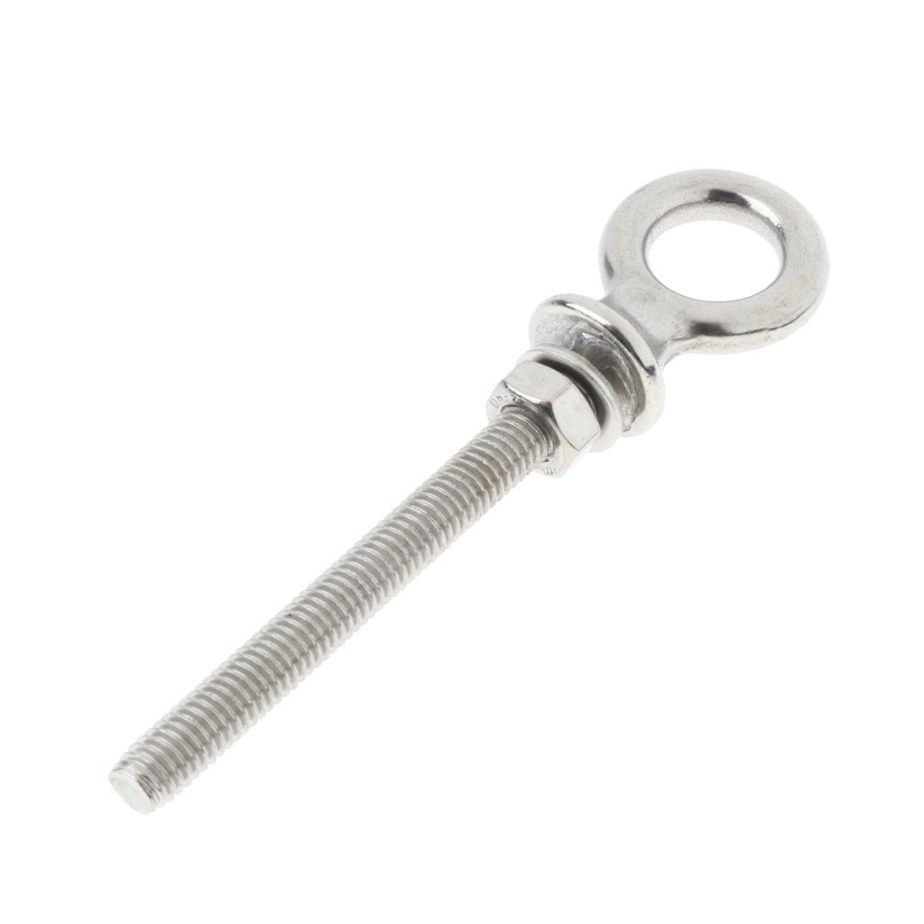 Stainless Steel Long Lifting Eye Bolt with Nut and Washer M6 60mm