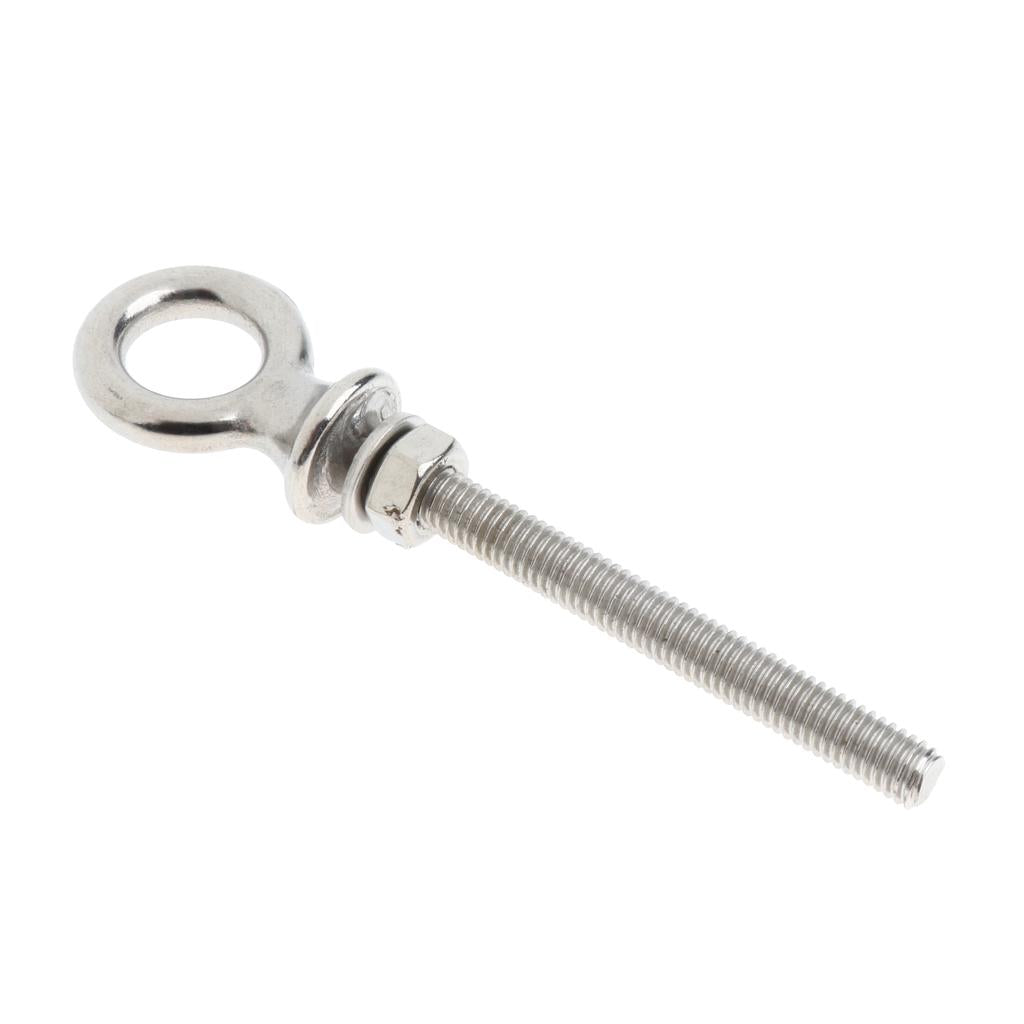 Stainless Steel Long Lifting Eye Bolt with Nut and Washer M6 60mm